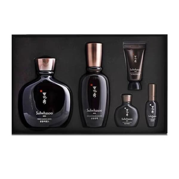 SULWHASOO 맨즈 슈프림 하이드레이팅 스킨케어 세트 기프트 박스 (세럼 140ml+에멀전 90ml+클렌저 15ml+세럼 15ml+에멀전 8ml) 1